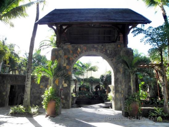 Entrance to  Le Touessrok Resort in Mauritius.