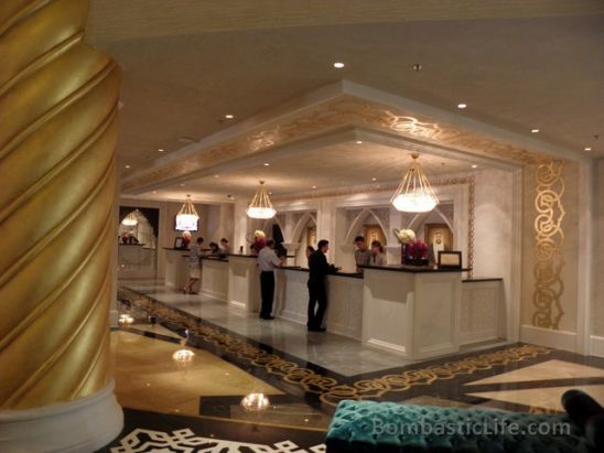 Reception Desk at Jumeirah Zabeel Saray in Dubai.