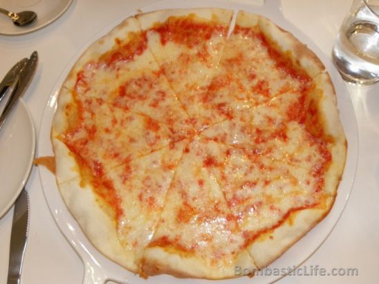 Margherita Pizza sans basil at 10.Oh.8 Restaurant - Sharq, Kuwait