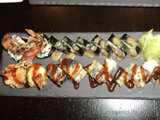 Samurai and Spider Roll at Tatami Japanese Restaurant in Kuwait.