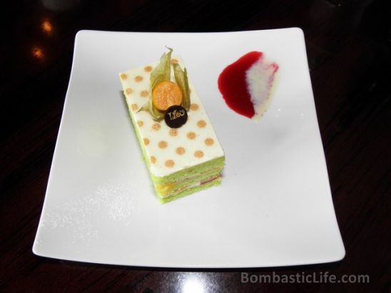 Pistachio cake at Cafe Lilou - Adliya, Bahrain.