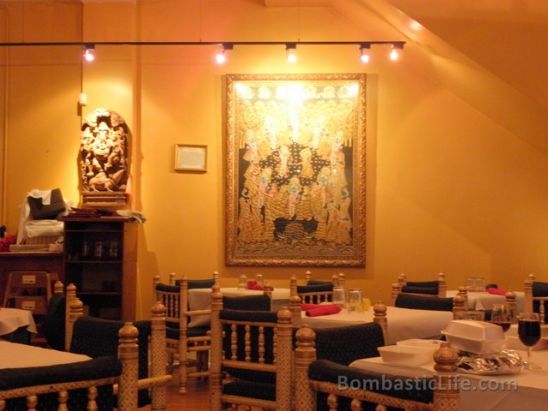 Interior of Nirvana Indian Restaurant – New Orleans.