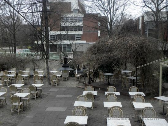 Patio of Einstein Cafe in Berllin