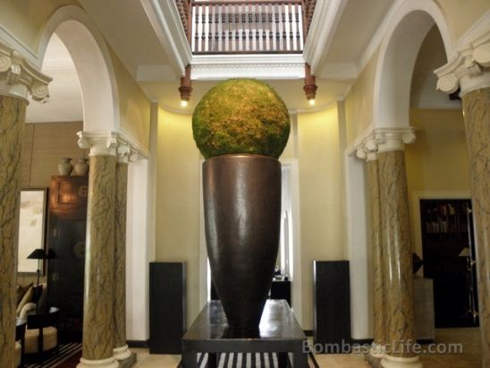 Lobby of Tintagel Hotel in Colombo, Sri Lanka.