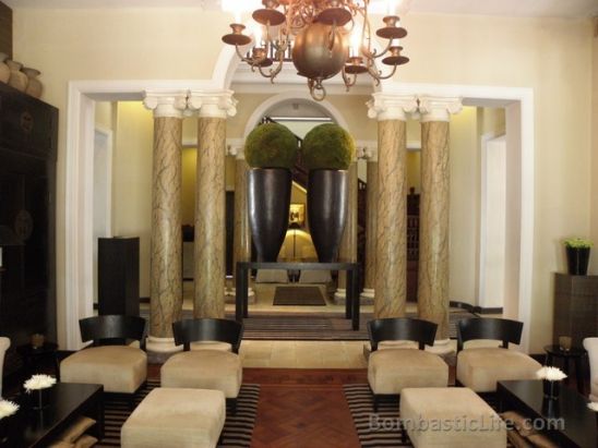 Lobby of Tintagel Hotel in Colombo, Sri Lanka.