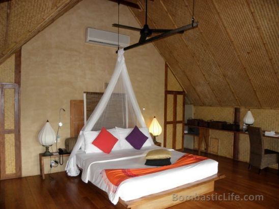 Bedroom of our Forest Dwelling at Jetwing Vil Uyana Resort - Sigiriya