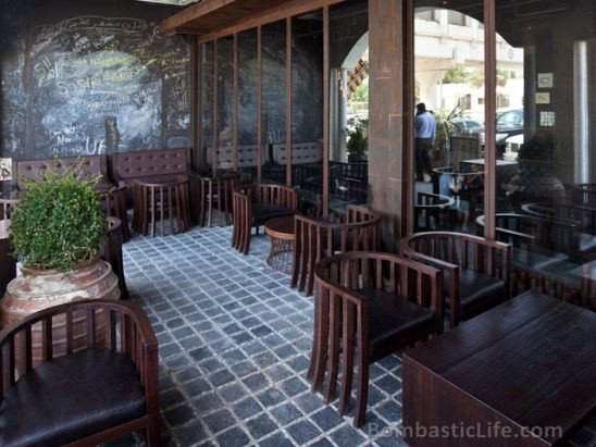 Outside seating area at Cocoa Room - Kuwait
