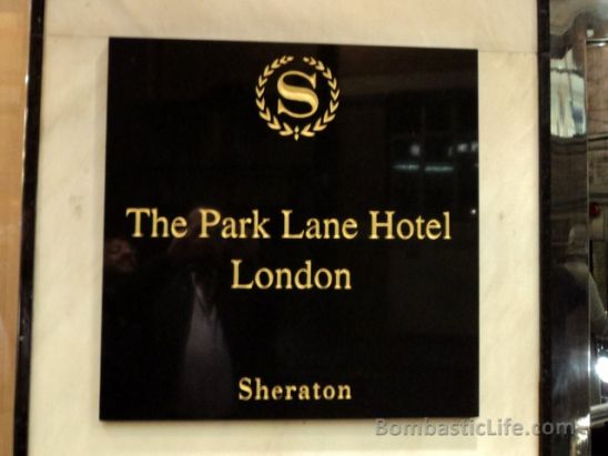Park Lane Hotel in the Mayfair area of London. 