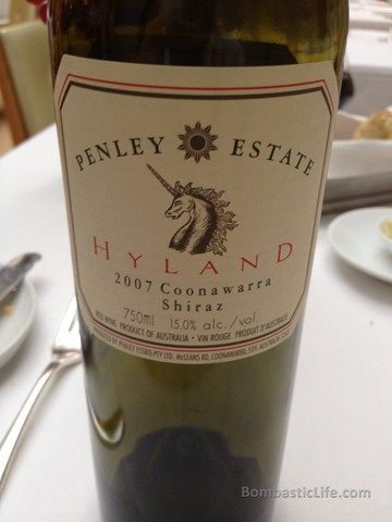 Penley estate Hyland Shiraz 2007 to compliment our lunch at Sassafraz.