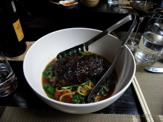 Short Ribs and Noodles at Spice Market at the W Hotel in London.