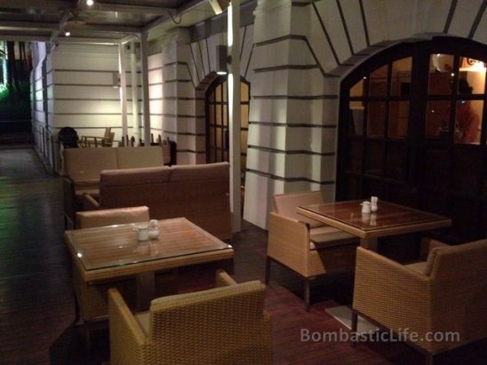 Outside dining area at Tatsuya in Singapore