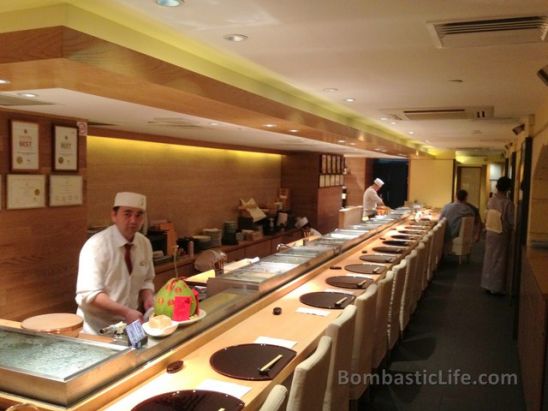 Sushi bar at Tatsuya