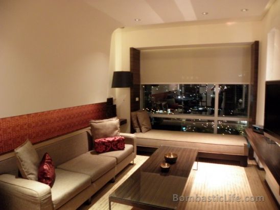 Living room of a Avantec Suite at Le Meridien Hotel in Bangkok