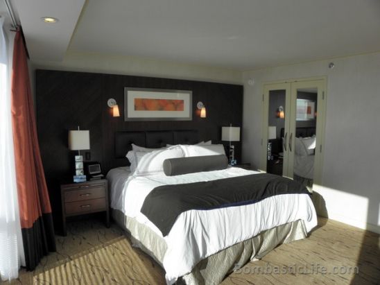 Bedroom of our Corner Suite at Aria Hotel and Casino in Las Vegas