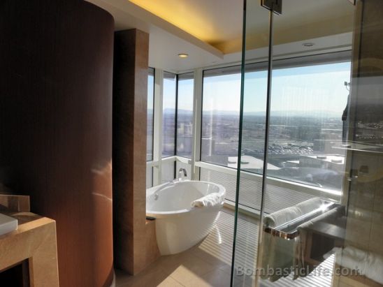 Bathroom of our Corner Suite at Aria Hotel and Casino in Las Vegas