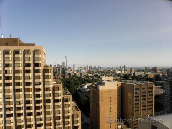 View from our suite at the Four Seasons Hotel in Toronto