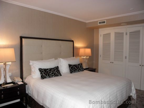 Bedroom of our Executive Suite at the Four Seasons Hotel in Singapore