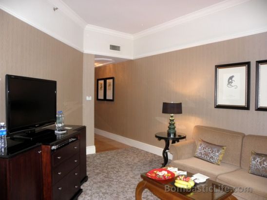 Living Room of our Executive Suite at the Four Seasons Hotel in Singapore