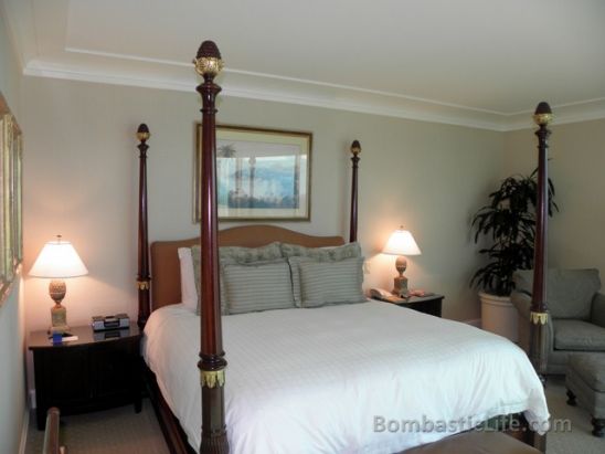 Bedroom in our 180-Degree Strip-View Suite at the Four Seasons Las Vegas 