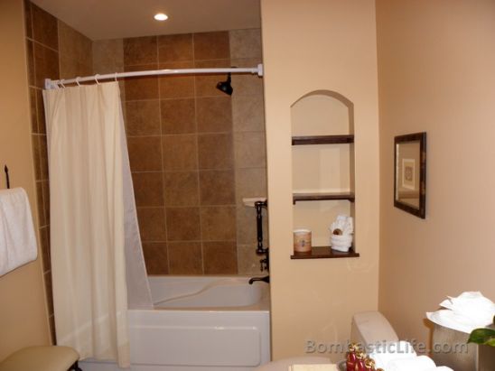 Bathroom of our Suite at Hotel Granduca in Houston