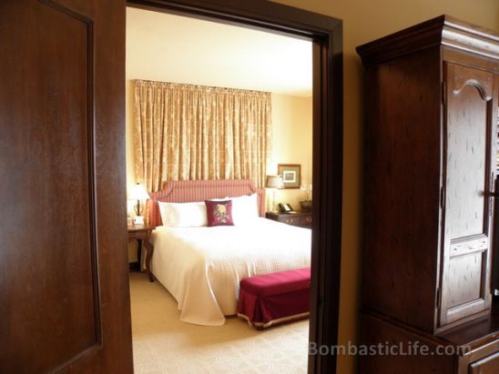 Bedroom of our Suite at Hotel Granduca in Houston