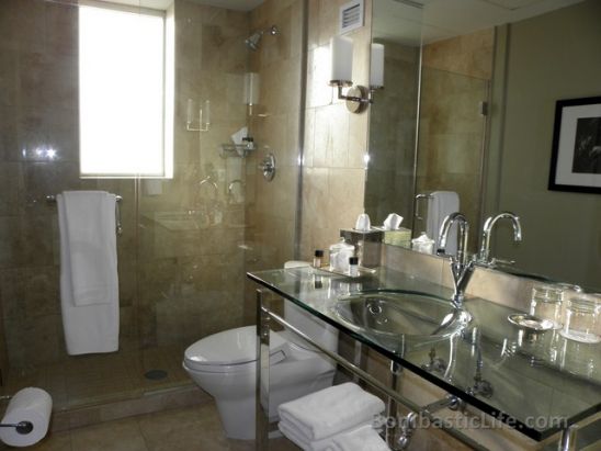 Tiny bathroom of our Fantastico Suite at Hotel ZaZa - Houston