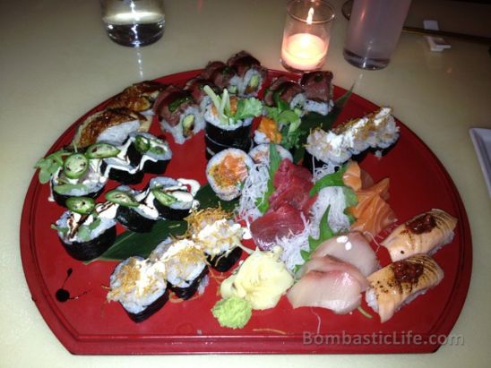 Sushi and Sashimi at Interior of Sei Susui in Washington, DC