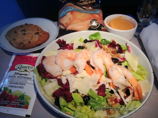 Shrimp Salad on American Airlines - Toronto to Miami
