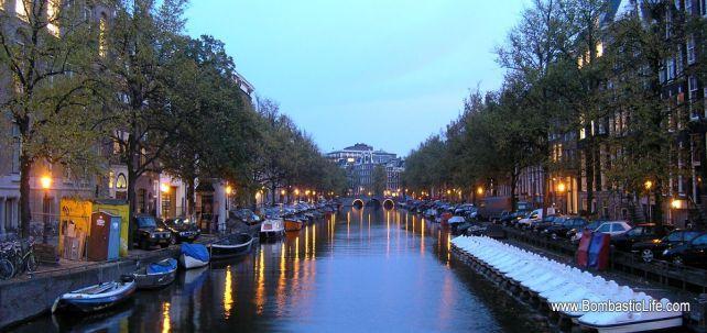 Canals of Amsterdam at Night